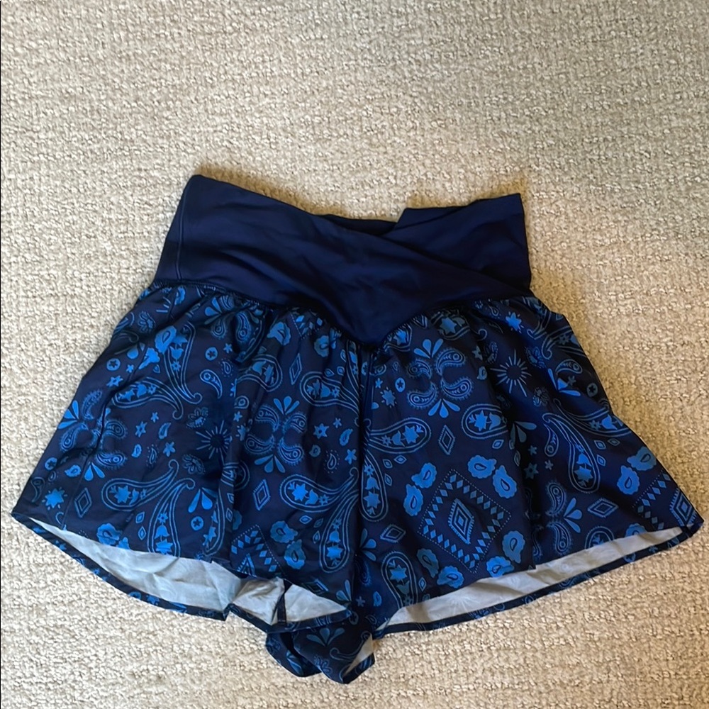 American Eagle Outfitters Blue Patterned Women's Shorts